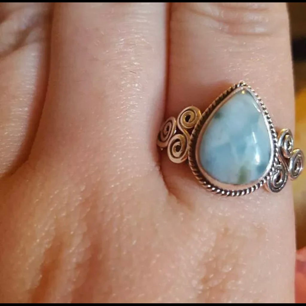 Larimar Gemstone Ring